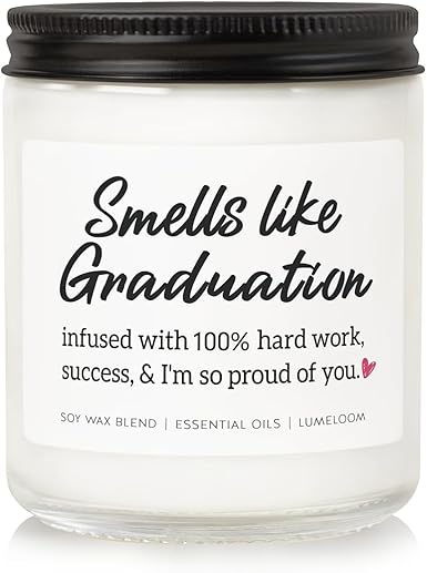Graduation Gifts for Her, Him, 9oz Aromatherapy Lavender Scented Soy Wax Candle, 2025 College, Master Degree, PhD, High School, Nurse Graduation Gifts, Funny Grad Candle for Women, Men