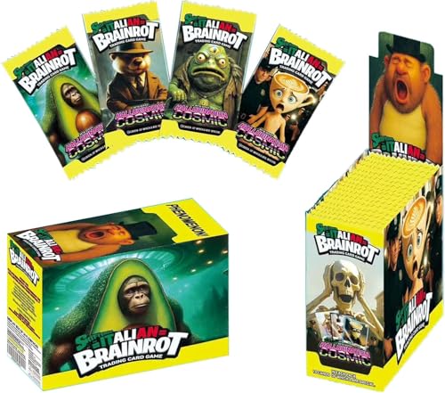 DDFF Italian Brainrot Trading Card Game Englische Version 24 Versiegelte Boosterpacks mit je 12 Karten + 2 Goldkarten | Sammelkartenspiel für Kinder & Erwachsene