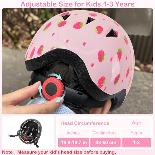 Image of Toddler Helmet, Baby Infant Kids Bike Helmet for Kids Age 1-3 /2-4 /3-5 /5-8 Adjustable Toddler Bike Helmets for Boys Girls for Scooter Skateboard Cycling