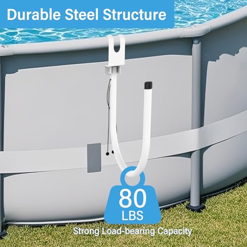 Neorexon Pool Solar Cover Holder for Above Ground Pool 5 PCS, Easy to Use & All-in-One Solar Cover Holder, No Drilling Required, Keep Solar Blankets Off The Ground Solar Cover Storage Hooks - Thumbnail 6