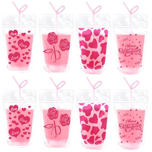 20 Pitillos y Bolsas para Bebidas Día de San Valentín miniatura 1