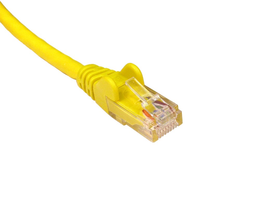 World of Data - 15m Network Cable (YELLOW) - CAT5e (enhanced) - RJ45 - Ethernet - Patch - LAN - Router - Modem - 10/100 - Lead