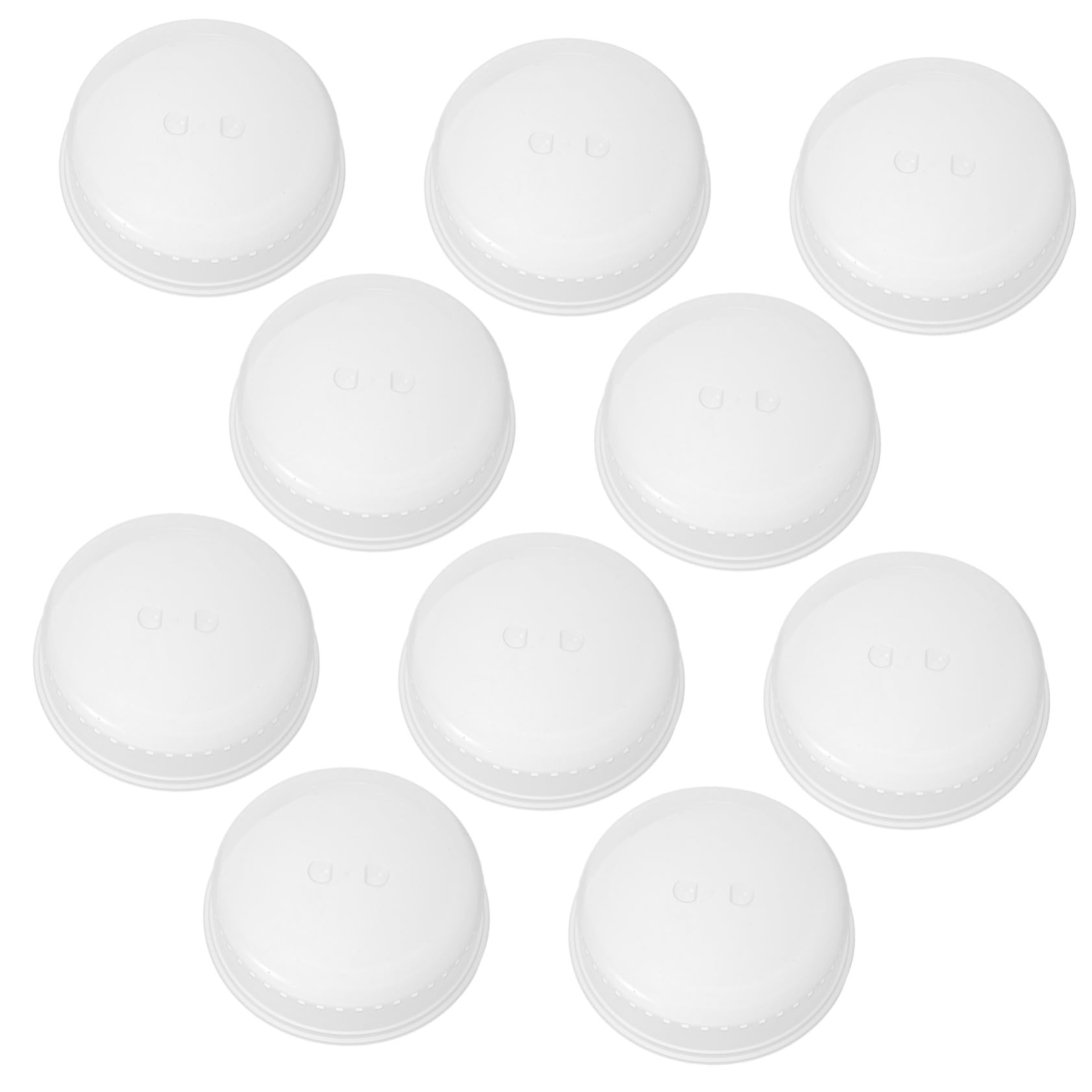 Tapa Antisalpicaduras para Microondas de Plástico Blanco, 10 Unidades