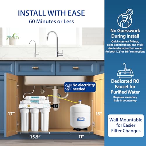 Image of APEC Water 50 GPD Essence Reverse Osmosis Drinking Water Filter System (ROES-50)