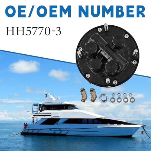 Image of 300HP HH5770-3 Marine Hydraulic Helm Pump Fit for Seastar Pro 2.0 | Front Mount Outboard Boats Hydraulic Outboard Steering Pump Boat Replace# ZA0350