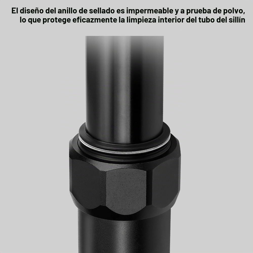 Tija de sillín telescópica para Bicicleta, Tubo de sillín de Bicicleta de Altura Ajustable de 30,9/31,6mm, tija de sillín hidráulica de aleación de Aluminio, Accesorio para Ciclismo
