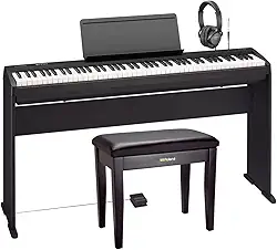Kit Piano Digital Roland FRP-2 acr com Banco, Estante e Fone de Ouvido