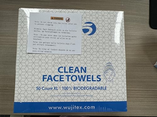 Disposable Clean Face Towels, BIEWO Cotton Face Towelette Soft Dry Wipes - Image 2