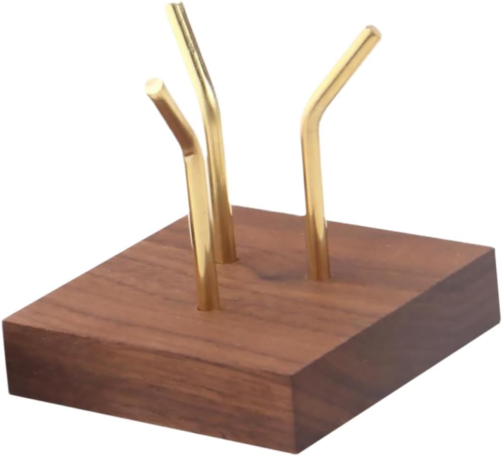 Crystal Display Stand with Walnut and Copper for Stone Exhibits