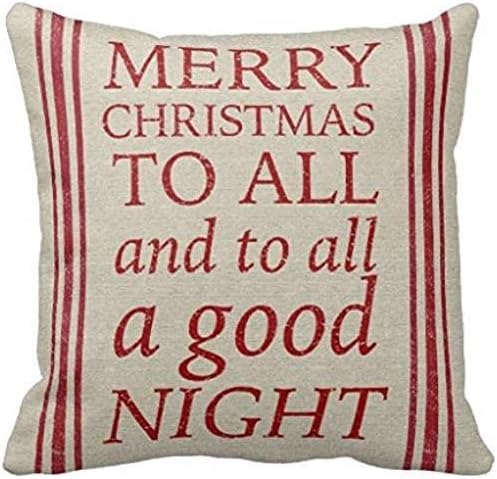 Night Before Christmas Grain Sack Inspired Pillow Case 18" * 18"