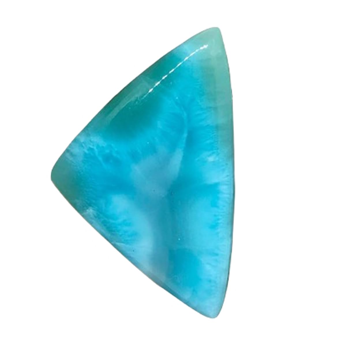 Larimar naturel cabochon triangle 41mm sans défaut pour sertissage bague - 6