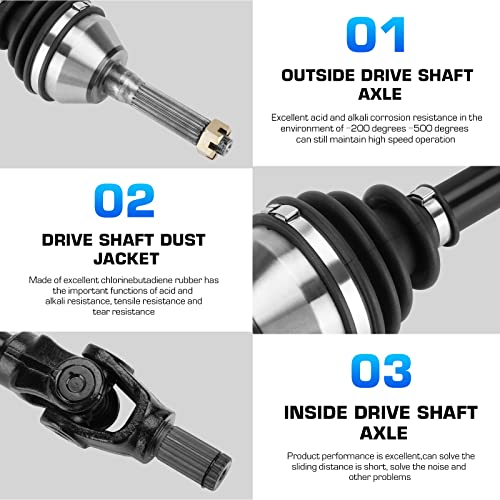 Image of Front Left or Right CV Axle Shaft for Polaris Sportsman 400 /500HO /ATP 330 /ATP 500HO 2004, for Sportsman 600 Twin /700 Twin /Magnum 330 2003 2004, Replace for 1380199, 1380218, 1pcs