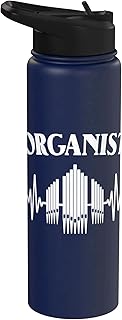Organist Geschenk Männer EKG Orgelpfeifen Orgel Kirchenorgel Stainless Steel Insulated Water Bottle