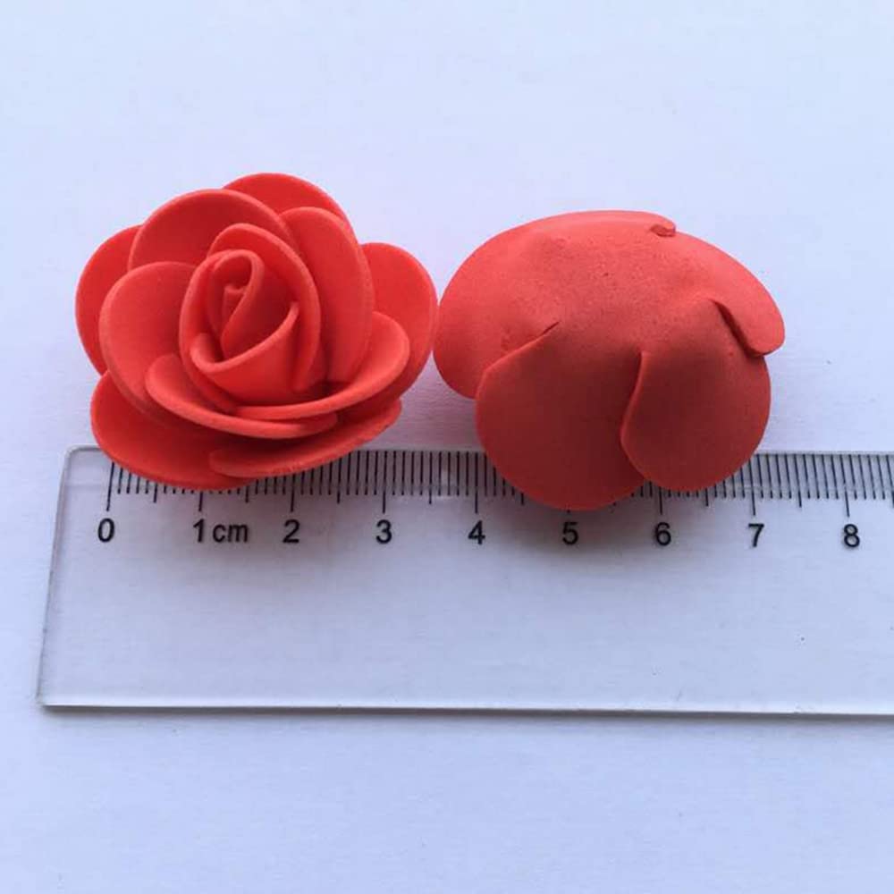 MECCANIXITY 144 Rose Artificiali Rosse Mini In PE - Diametro 2-2,5 Cm, Fiori Finti Per Matrimoni, Fai Da Te, Decorazioni Festose E Centrotavola