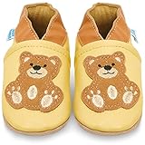 impidimpi kleinkinder matschanzug  Juicy Bumbles Lauflernschuhe - Krabbelschuhe - Babyhausschuhe - Teddybär - 12-18 Monate (Größe 22/23)