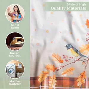 Maison d Hermine Napkin 100 Cotton Set of 4 Cloth Napkin Decorative Washable Napkins for Gifts Home Kitchen Cocktail Parties Camping Oak Leaves ThanksgivingChristmas 20X20