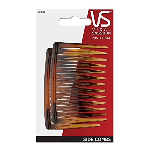 Vidal Sassoon Side Combs, Tortoise, 2 Count