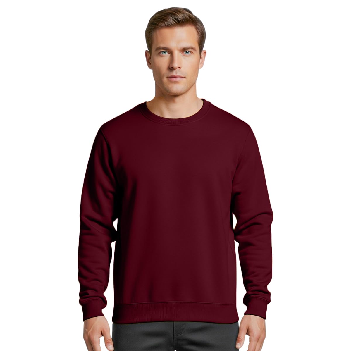 Sweatshirts unisex jumpers, mens sweats basic crew neck set in sleeve sweatshirts S - XXL