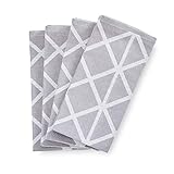 søstre & brødre 4er Set Geschirrtücher Küchentücher im modernen Streifen-Design | Made IN EU | 100% Baumwolle - ÖKO-TEX Standard 100 | 50 x 70 cm Anthrazit