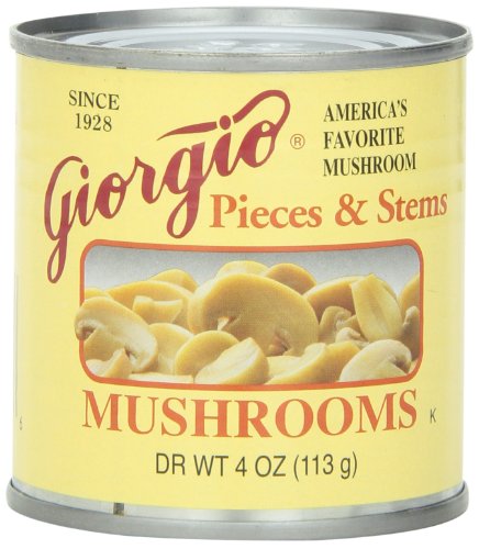 Giorgio Mushrooms Pieces and Stem, 4 Ounce, 12 Count