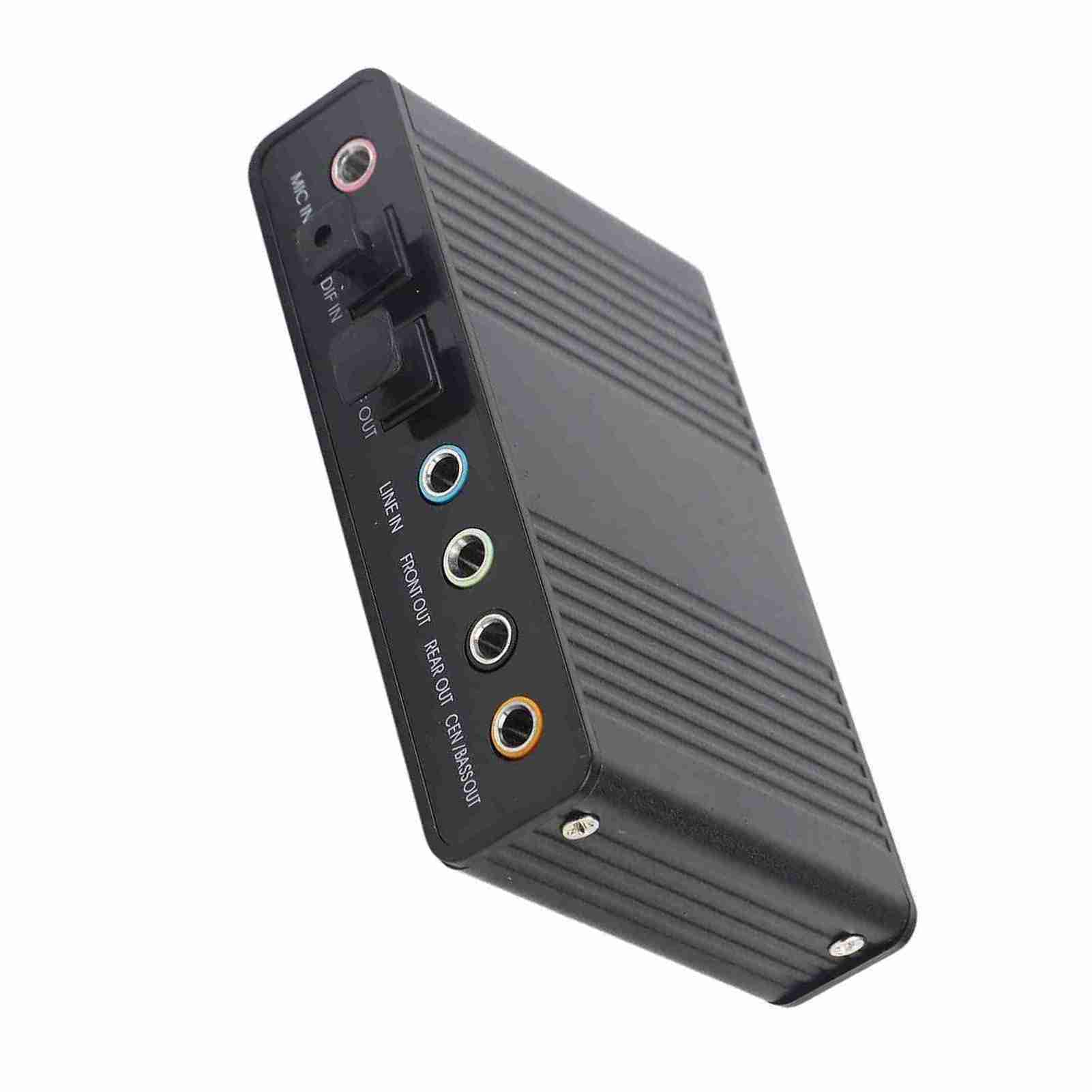 Bewinner Scheda audio esterna USB 5.1, scheda audio surround USB a 6 canali, adattatore audio ottico digitale SPDIF per computer portatile