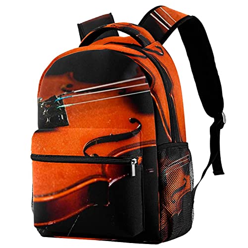 Sac à dos instruments de musique rétro pour campus et voyage