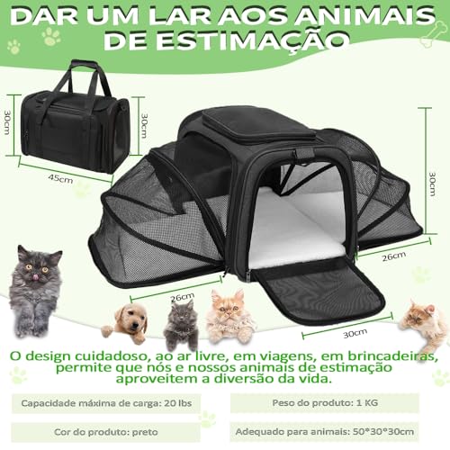 Bolsa de Transporte Pet Para Viagem, Caixa Para Gatos, Transporte Gato