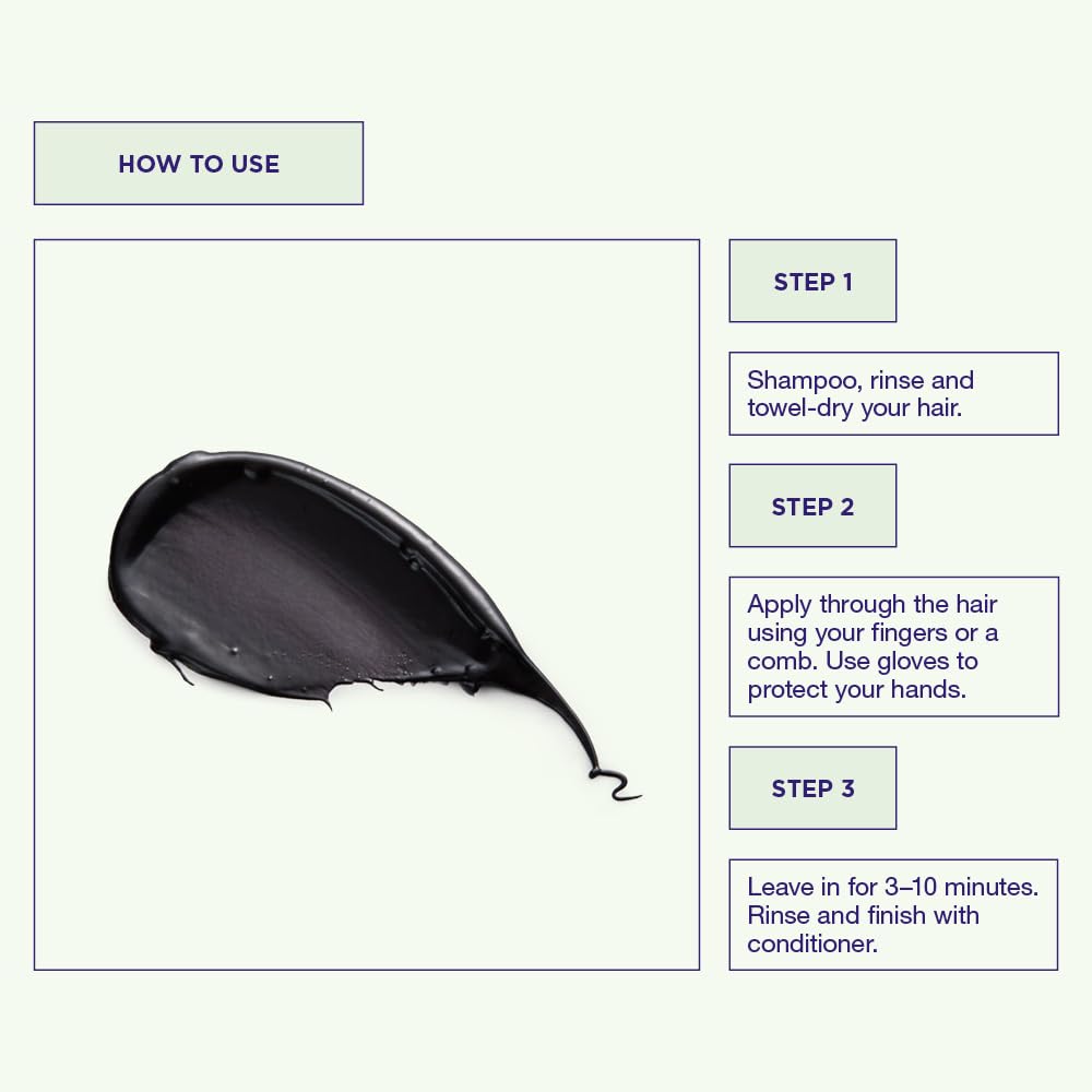 Maria Nila, Color Refresh Black, 100 ml, Masque capillaire Noir, Pigments semi-permanents, 100% végétalien et sans sulfate/paraben