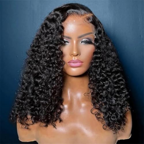 Perruque bouclée 14 pouces lace wig 13X6 densité 150% sans démarcation