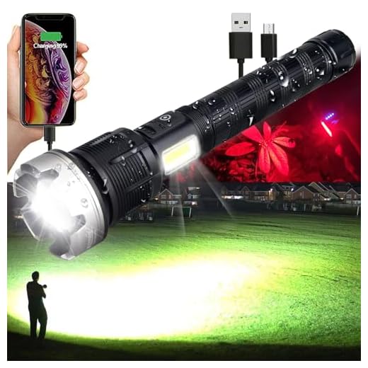Rechargeable Flashlights High Lumens 2000000 Zoomable 2022 Best Floodlight Spotlight Strobe Light Lanterns World's Brightest Flashlight for Outdoor Emergencies Camping Fishing Power Outage Cars