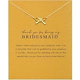 OBSUN Bridesmaid Gifts Thank You Gifts for Bridesmaids Bridesmaid Necklace Proposal Gift for Bridesmaids (Bow-bridesmaid)