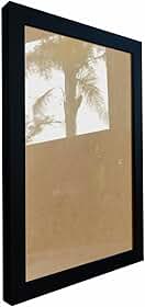 Genérico, Moldura Lisa Revestida para Quadros e Fotos com Fundo Mdf e Vidro - 2x2 Cor:PRETO;Tamanho:60X90 CM