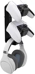 Suporte Parede Compativel Com 2 Controles E Headset Ps5 Xbox