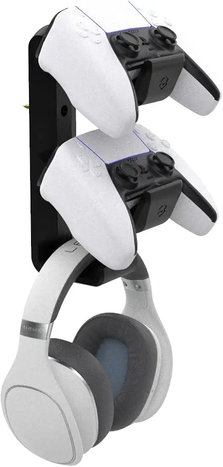 Suporte Parede Compativel Com 2 Controles E Headset Ps5 Xbox