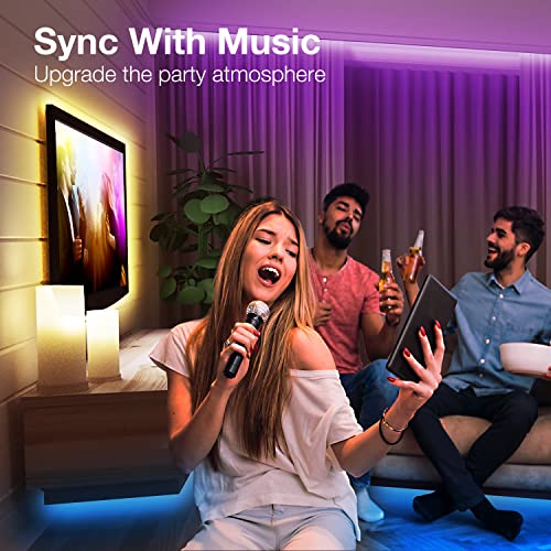 DAYBETTER LED Strip Lights 300 ft, Smart Light with App Remote Control, RGB LED Lights for Bedroom, Music Sync Color Changing for Room Home Decor Party Festival Halloween, Christmas (3 Rolls)