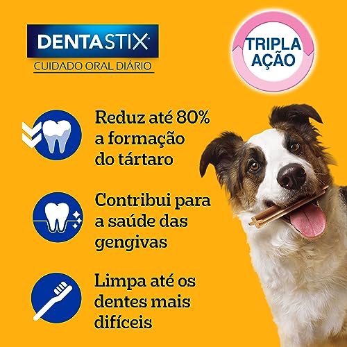 Pack Petisco Pedigree Dentastix Cuidado Oral Para Cães Adultos Raças Médias - 10 x 7 Unidades