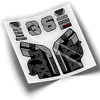 REF:VP428 Pegatinas compatibles con horquilla FOX 36 EBIKE 2021-2024 KASHIMA BICOLOR MTB, stickers, adhesivos, vinilos para bicicletas de montaña. (PLATEADO