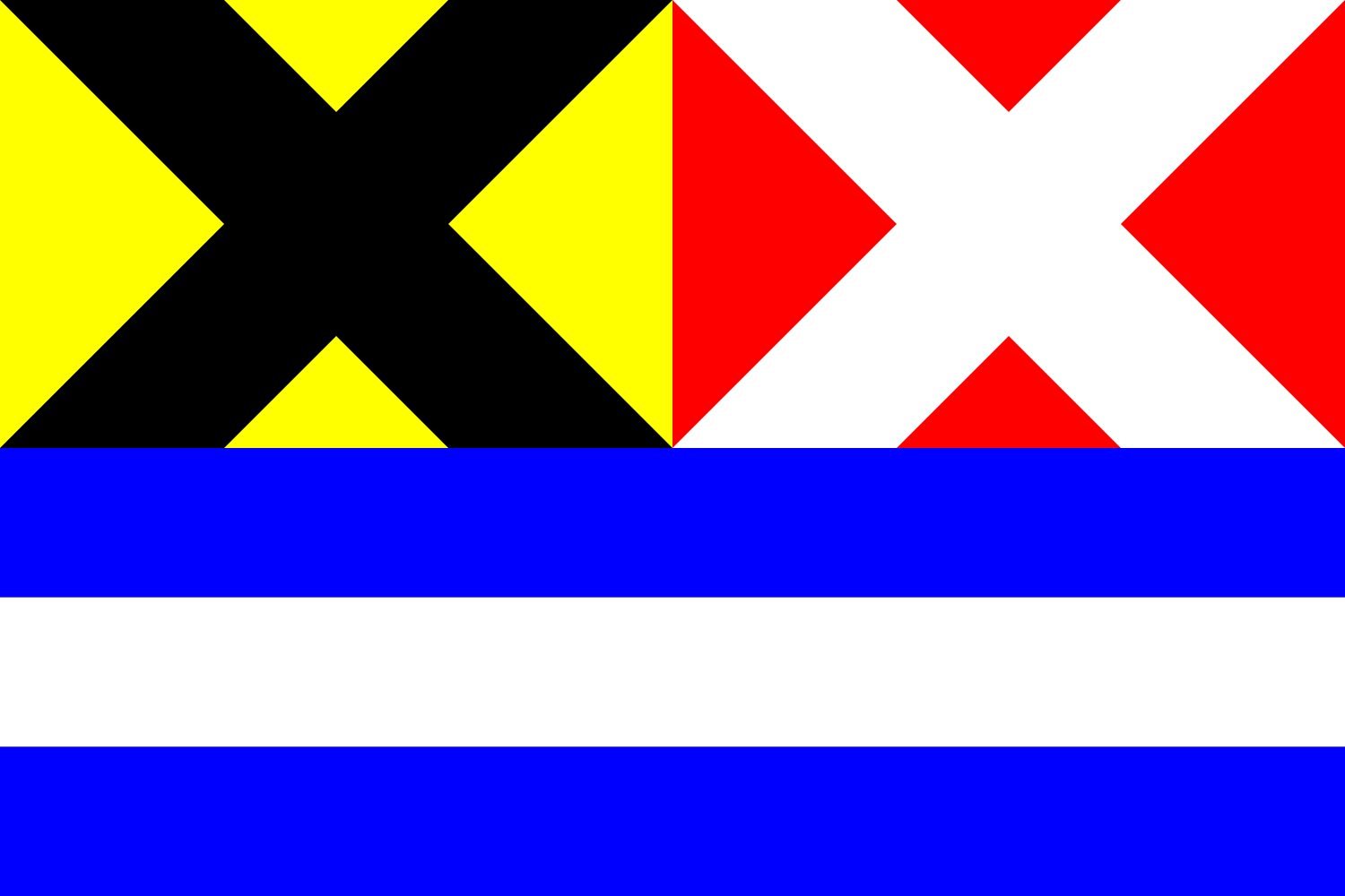 Drapeau Šlapanov grand format emblème officiel Šlapanov in Havlí