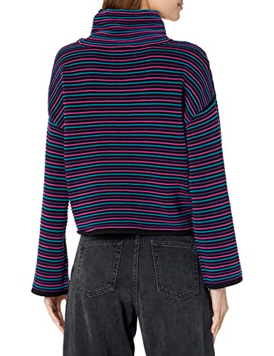 Image of DKNY Women's Turtleneck All-Day Comfort Cropped Sportswear Sweater