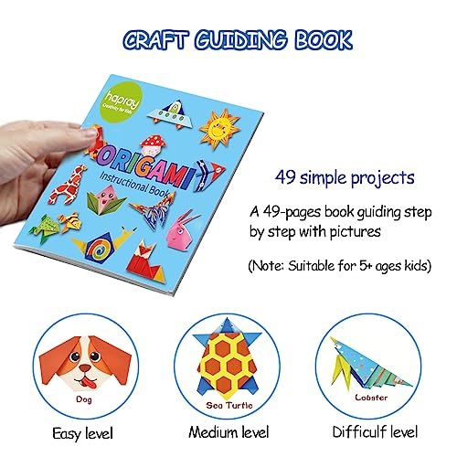 hapray Origami Kit for Kids Ages 6-12 10 Year Olds, with Guiding Book, 98 Sheets Paper with 47 Patterns, DIY Art and Craft Projects Activity, Beginners Children's Day Gift Childs Boys Girls - Image 5