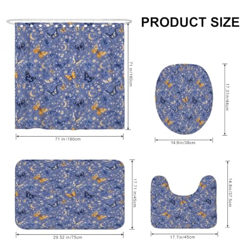 Rideau de douche imperméable en polyester anti-moisissure - 4
