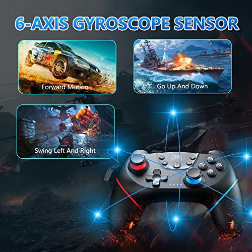 【Upgraded】Yuyiu Switch Controller Switch Pro Controller-Switch Remote Gamepad Joystick For Nintendo Switch/Switch Lite/Switch Oled，Pro Controller Switch Dual Vibration Turbo With Charging Cable (Switch Black) #TOP4