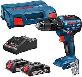 Bosch Professional 18V System Cordless Combi Drill GSB 18V-55 (2x2.0 Ah Battery, Charger 18V-40, in L-BOXX 136)