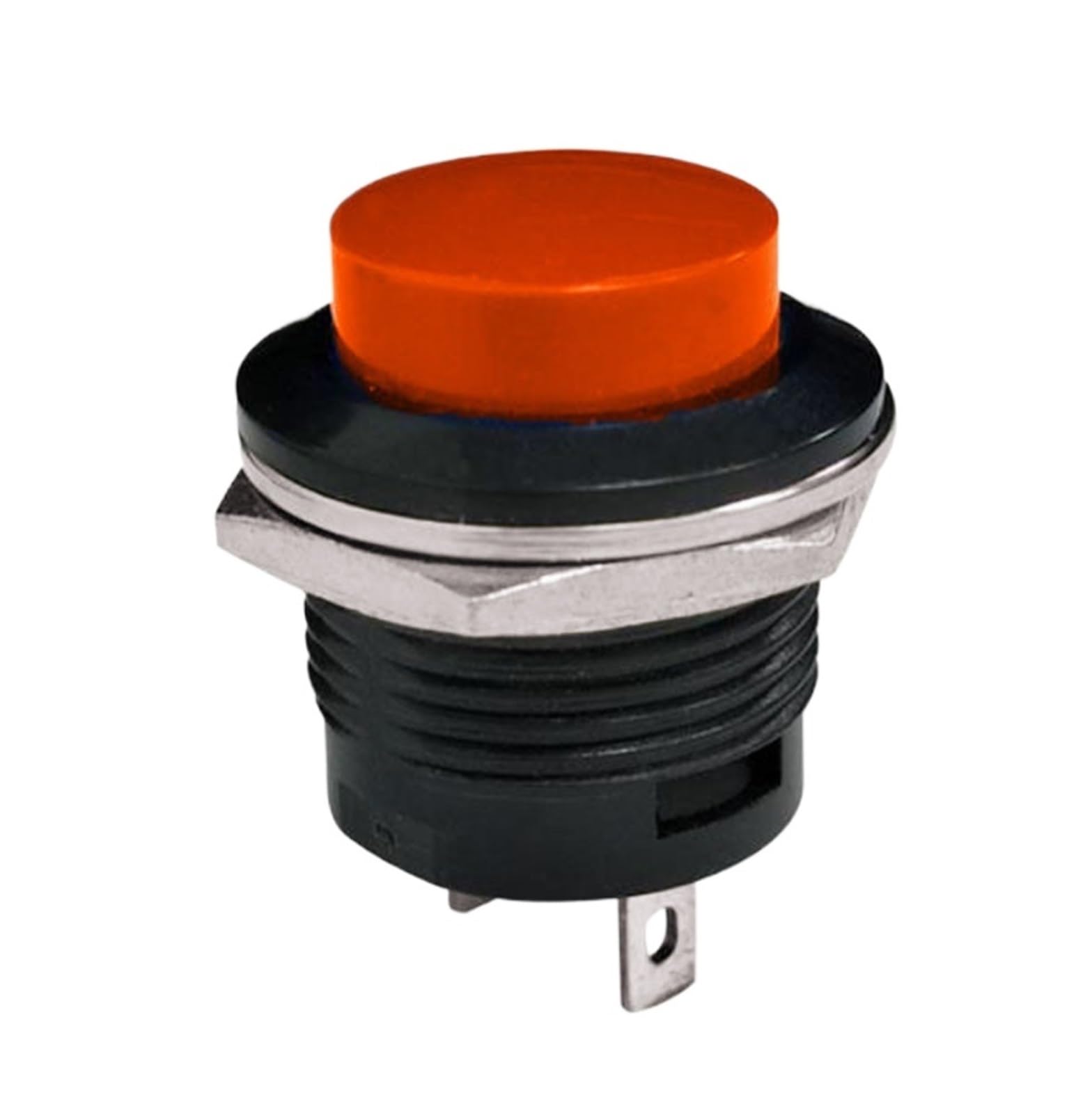 JNURGWLYH 1PCS R13-507 Momentary SPST NO Red Black White Yellow Green Blue Round Cap Push Button Switch AC 6A/125V 3A/250V(Rosso)