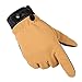 Men Cycling Gloves Touch Screen Full Finger  Fitness Gloves  Bicycle Gloves Anti-Skid Soft Breathable Cycling Mittens - Khaki,One Size