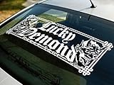 Japanese Demond V1 Rear Window Windshield Decal Car Sticker Banner Graphics JDM Stance (10.8' x 30')
