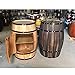 Solid Wood Oak Barrel Wine Cabinet with Locking Door - Decorative Beer Barrel Display - Natural Wood Storage - Perfect Wine Cellar Decoration