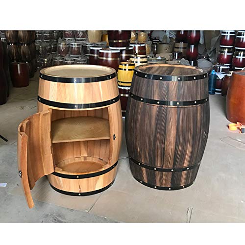 Armadio per barile di quercia di bloccaggio Deposito di vino in legno massiccio con l'unità di esposizione della birra decorativa dei cerchi in ferro per la barra della cantina della casa Organizzazio