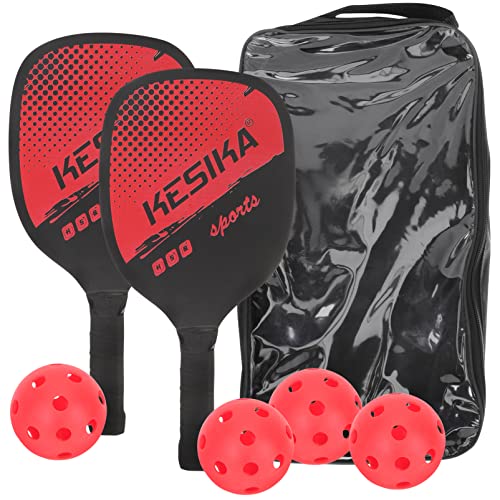 Besportble Juego De Paletas De Pickleball Con 2 Raquetas De Pickleball De 4 Bolas, Equipo De Pickleball Para Interiores Y Exteriores, Deportes Para Hombres Y Mujeres, Rojo Besportble Juego De Paletas De Pickleball Con 2 Raquetas De Pickleball De 4 Bolas, Equipo De Pickleball Para Interiores Y Exteriores, Deportes Para Hombres Y Mujeres, Rojo