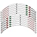 Decalcomanie 12 Pz Moto Adesivo Impermeabile Ruote Cerchi Hub Adesivi Anteriore E Posteriore Decalcomanie Riflettenti Per APRILIA Per DORSODURO 900 750 Adesivi (Color : 1)